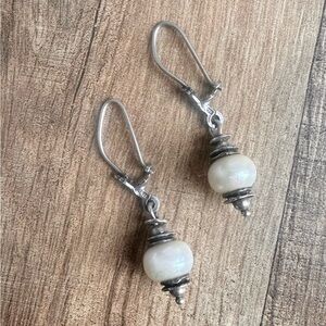 Vintage Silpada Sterling and Pearl Teardrop Women’s Earrings